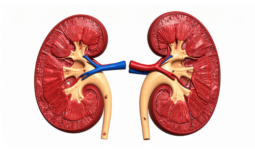 Anatomická ilustrace ledvin
